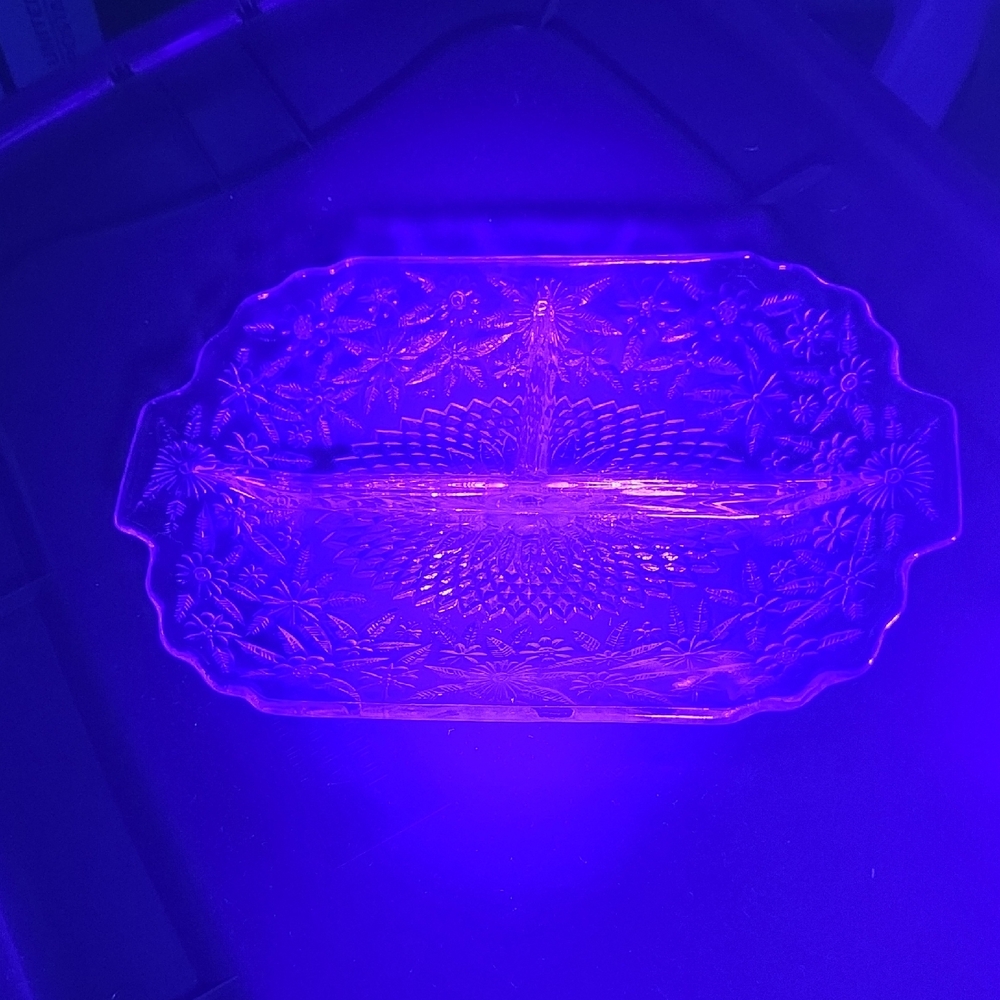 Ornate Floral Vanity Tray - Vibrant Purple